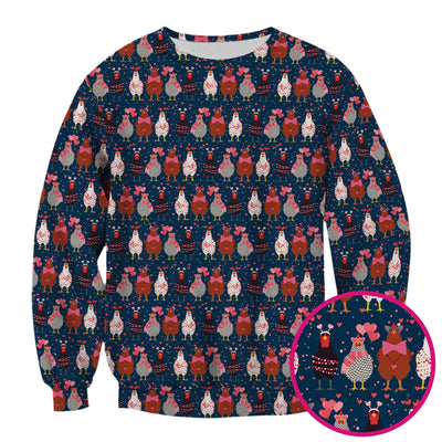 Funny Chicken Valentine Scrub Top, Chicken Pattern Scrub Shirt For Nursing, Valentine Gift For Nurse