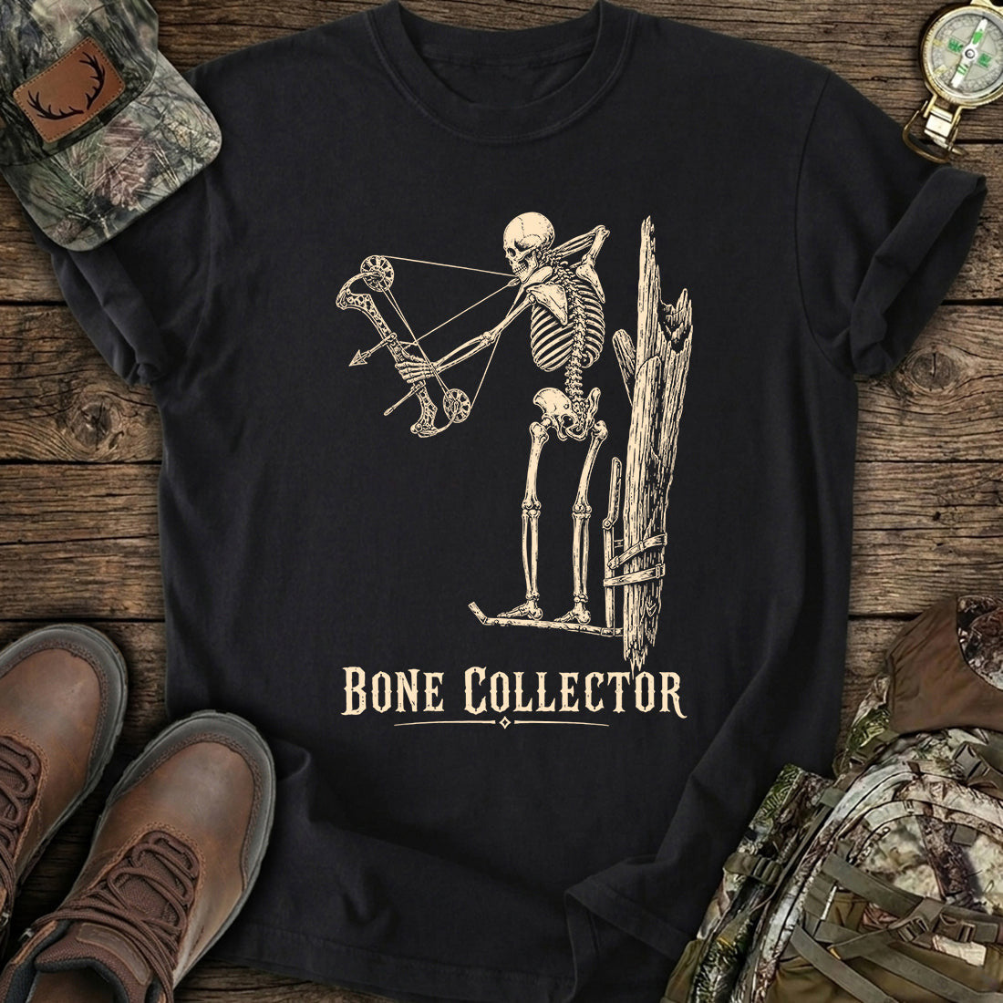 Bowhunter Skeleton T-Shirt