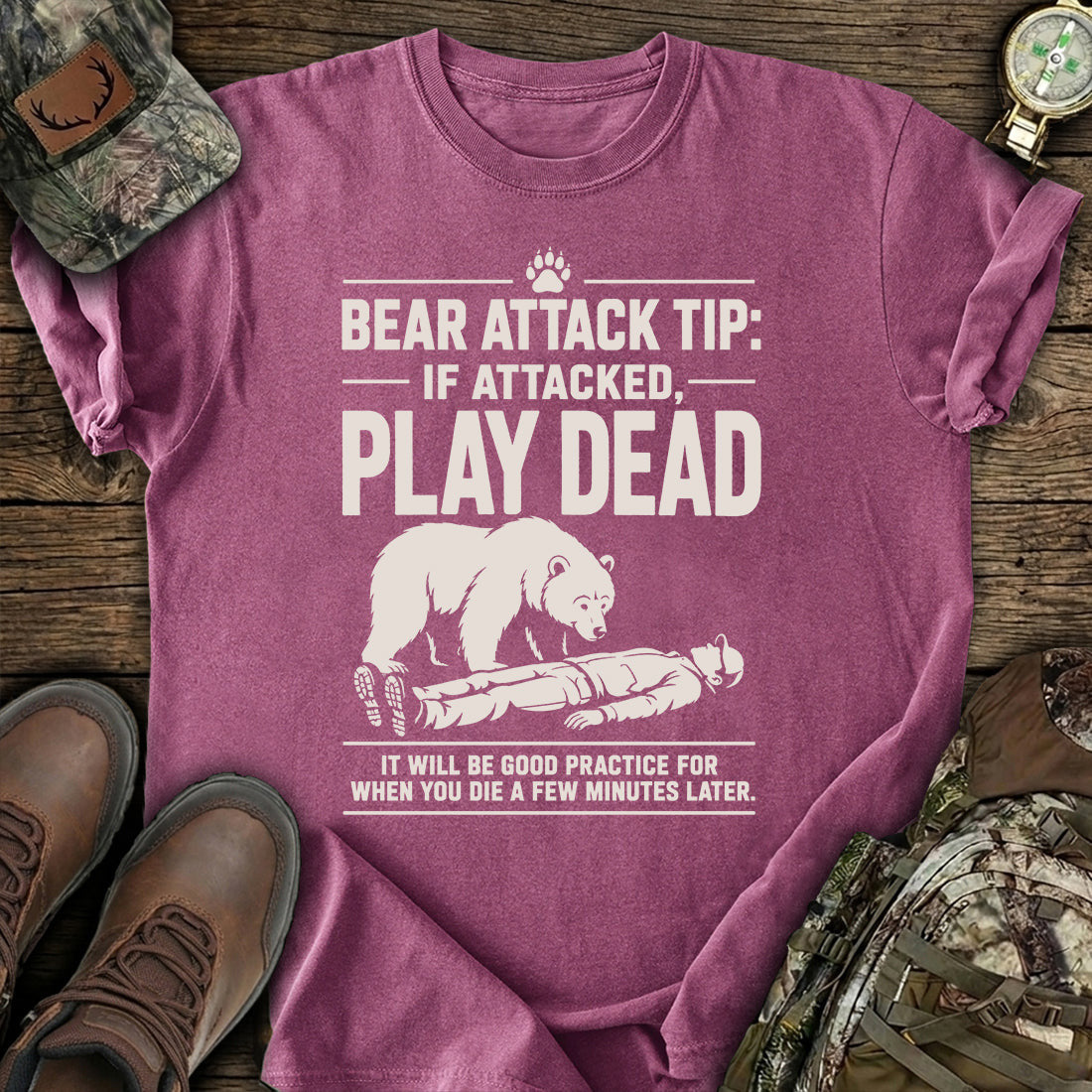 Bear Attack Humor T-Shirt
