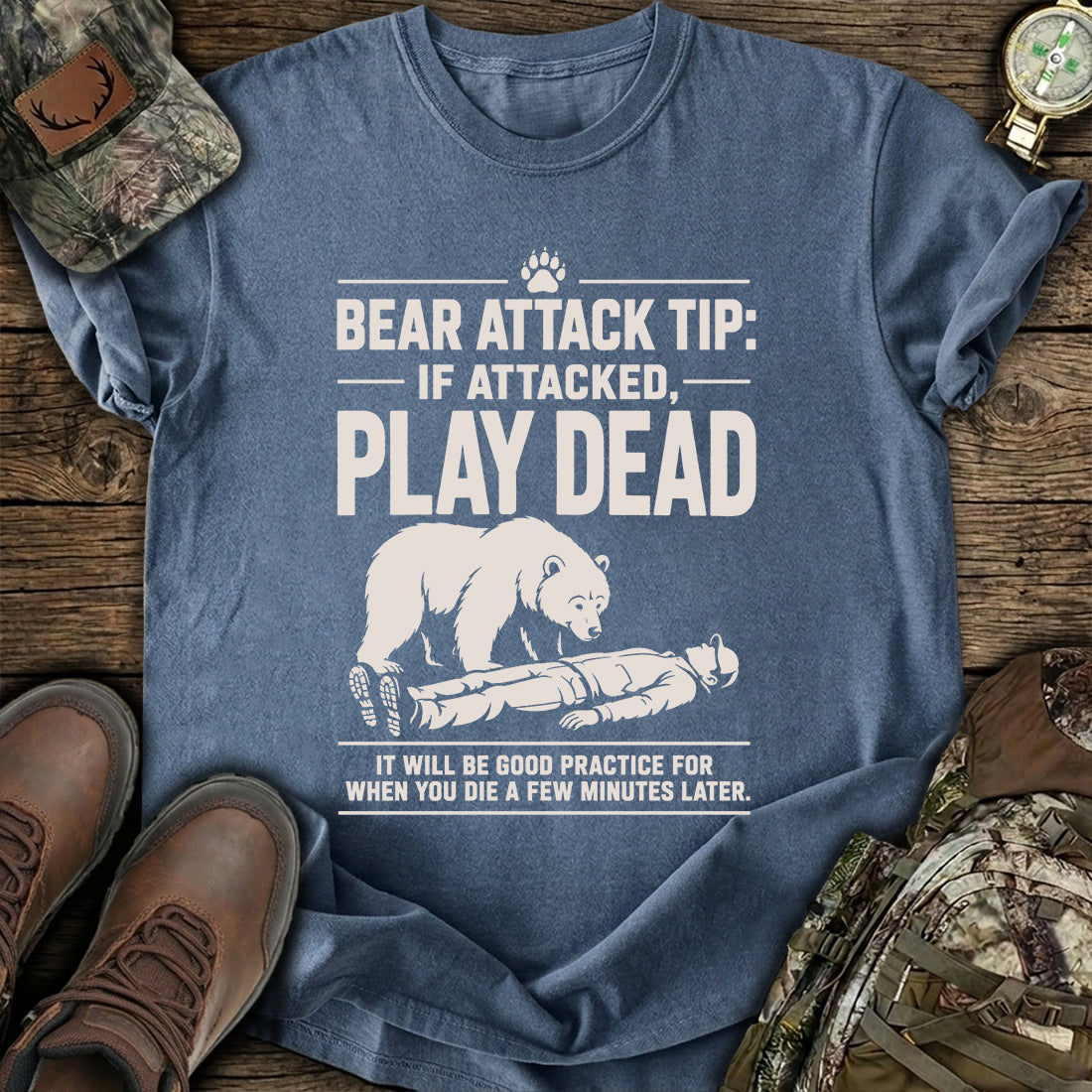 Bear Attack Humor T-Shirt