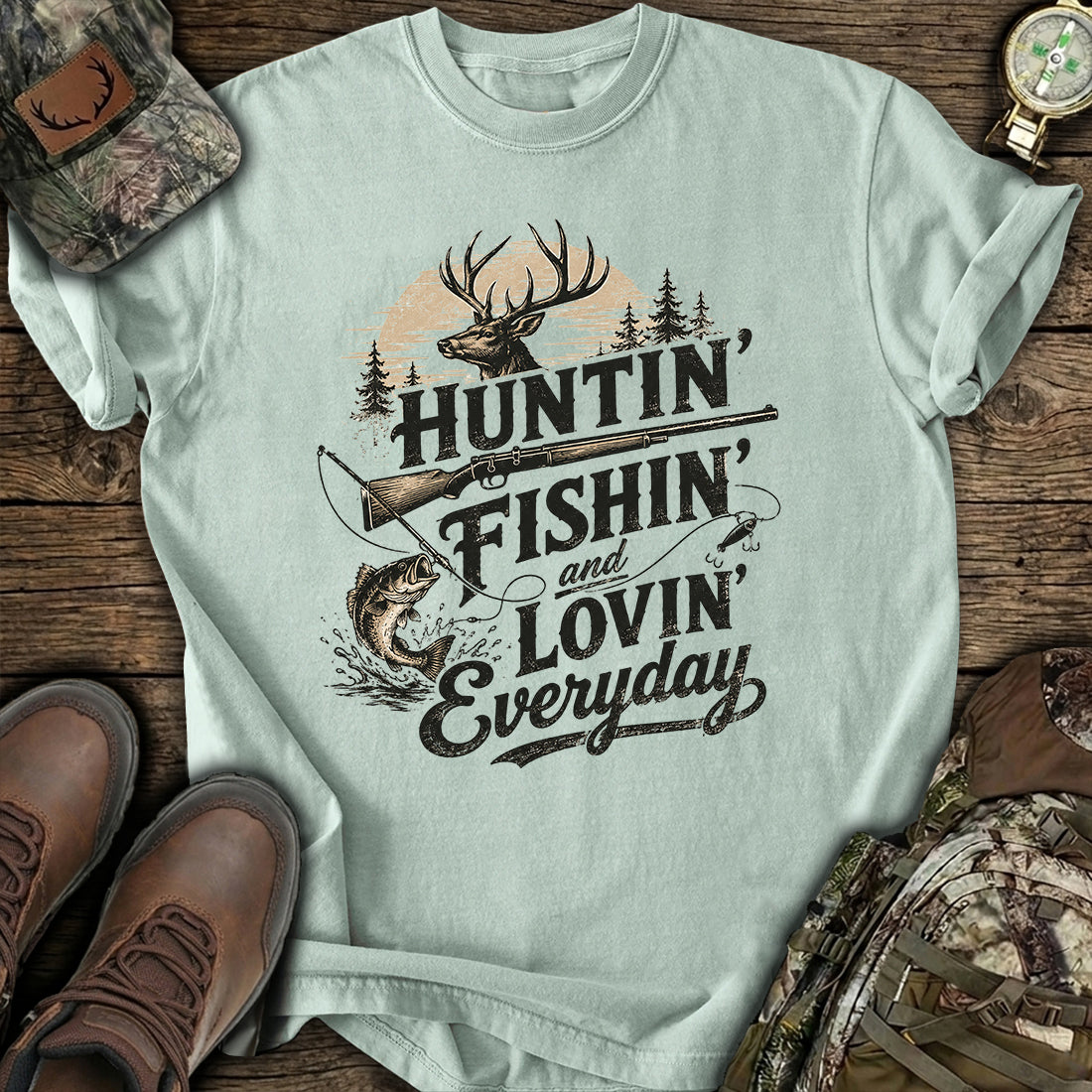 Hunting Fishing Outdoors T-Shirt