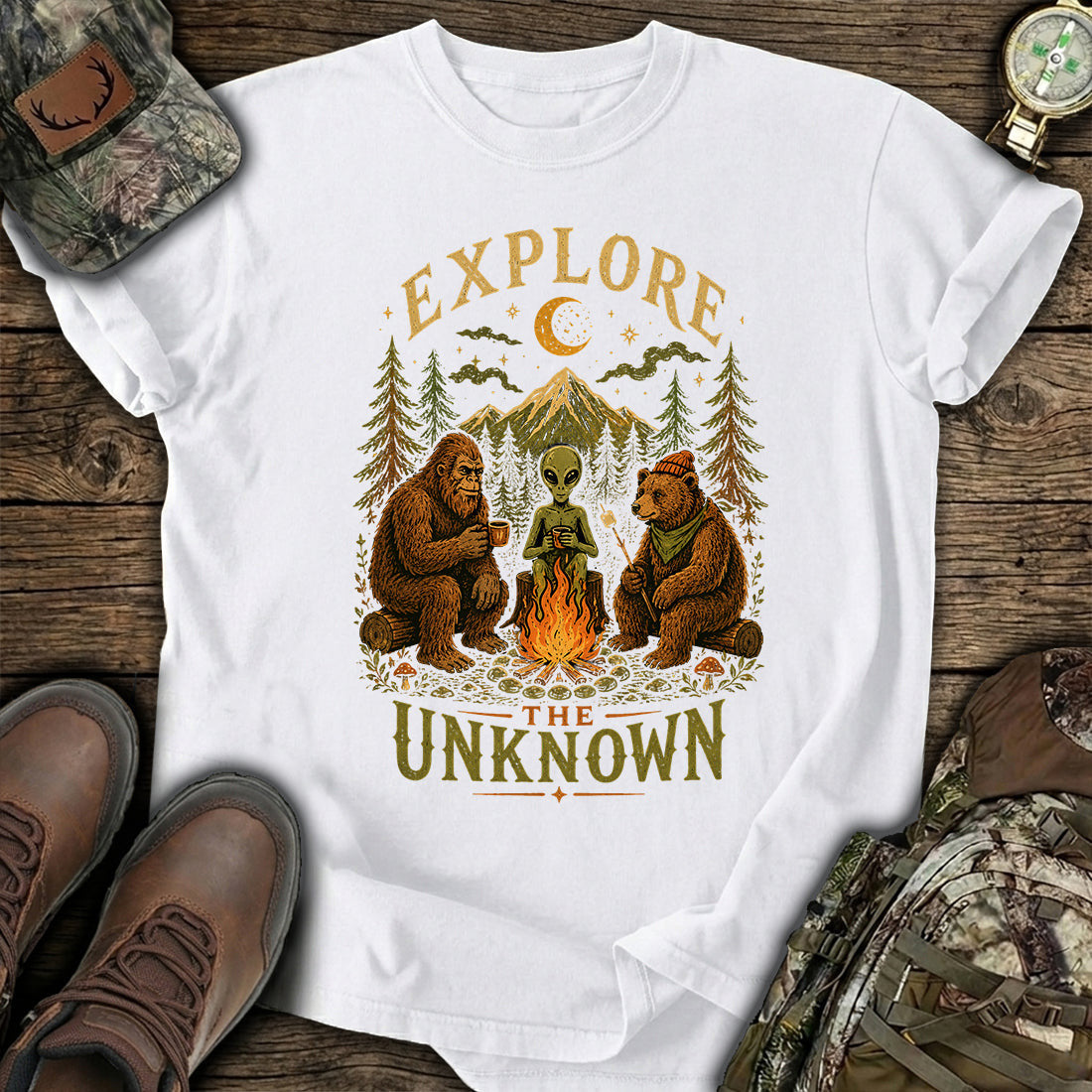 Bigfoot Alien Camp T-Shirt