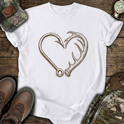 Deer Hook Heart T-Shirt