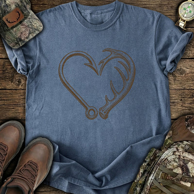 Deer Hook Heart T-Shirt