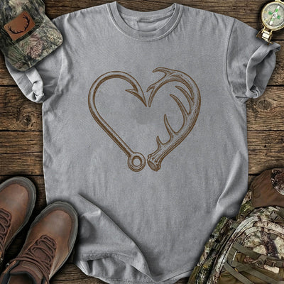Deer Hook Heart T-Shirt