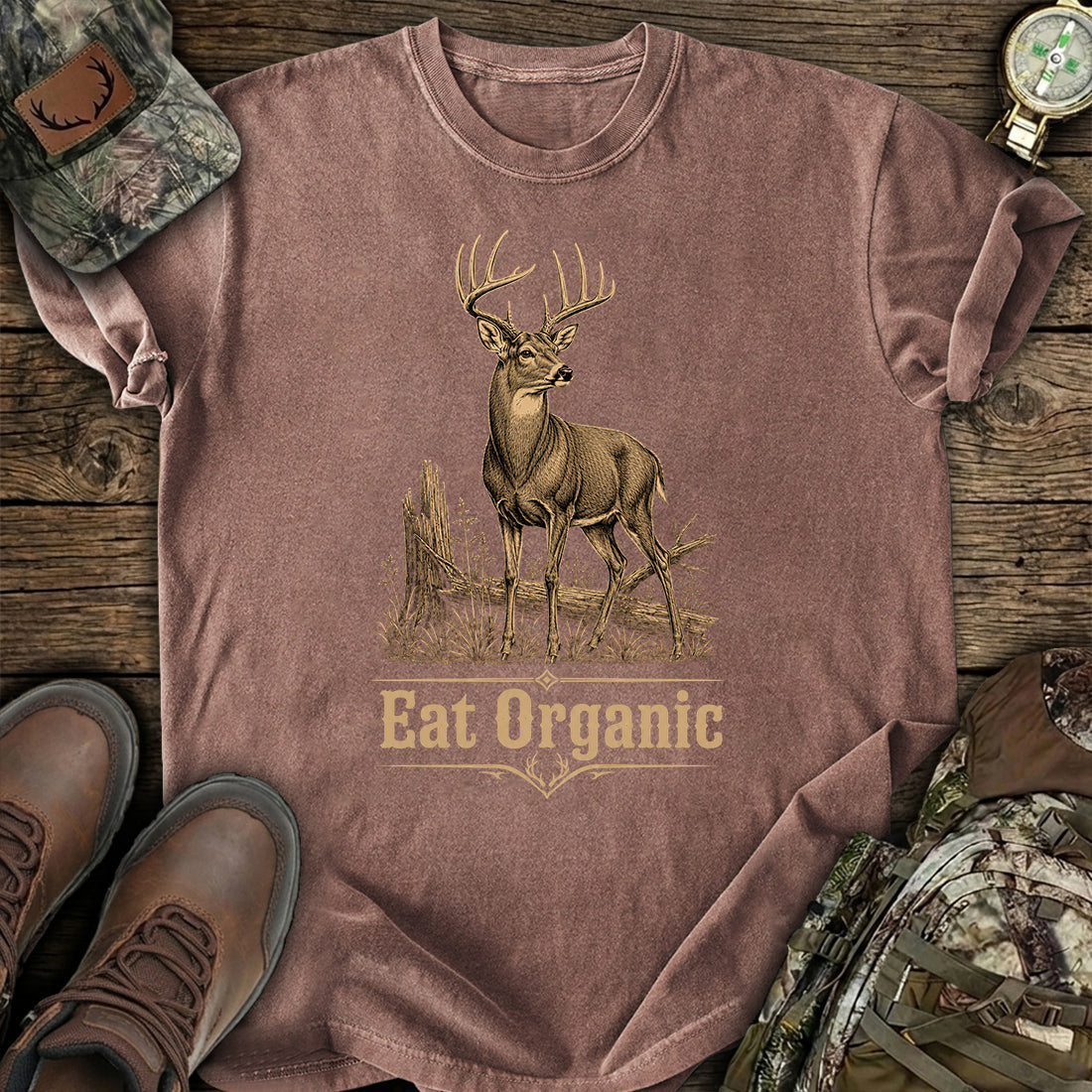Deer Hunting Organic T-Shirt