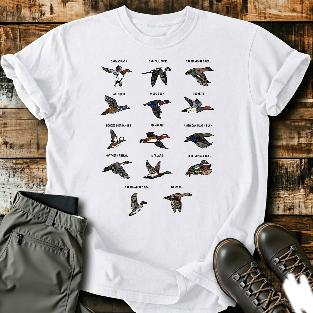Duck Species Hunting Guide T-Shirt