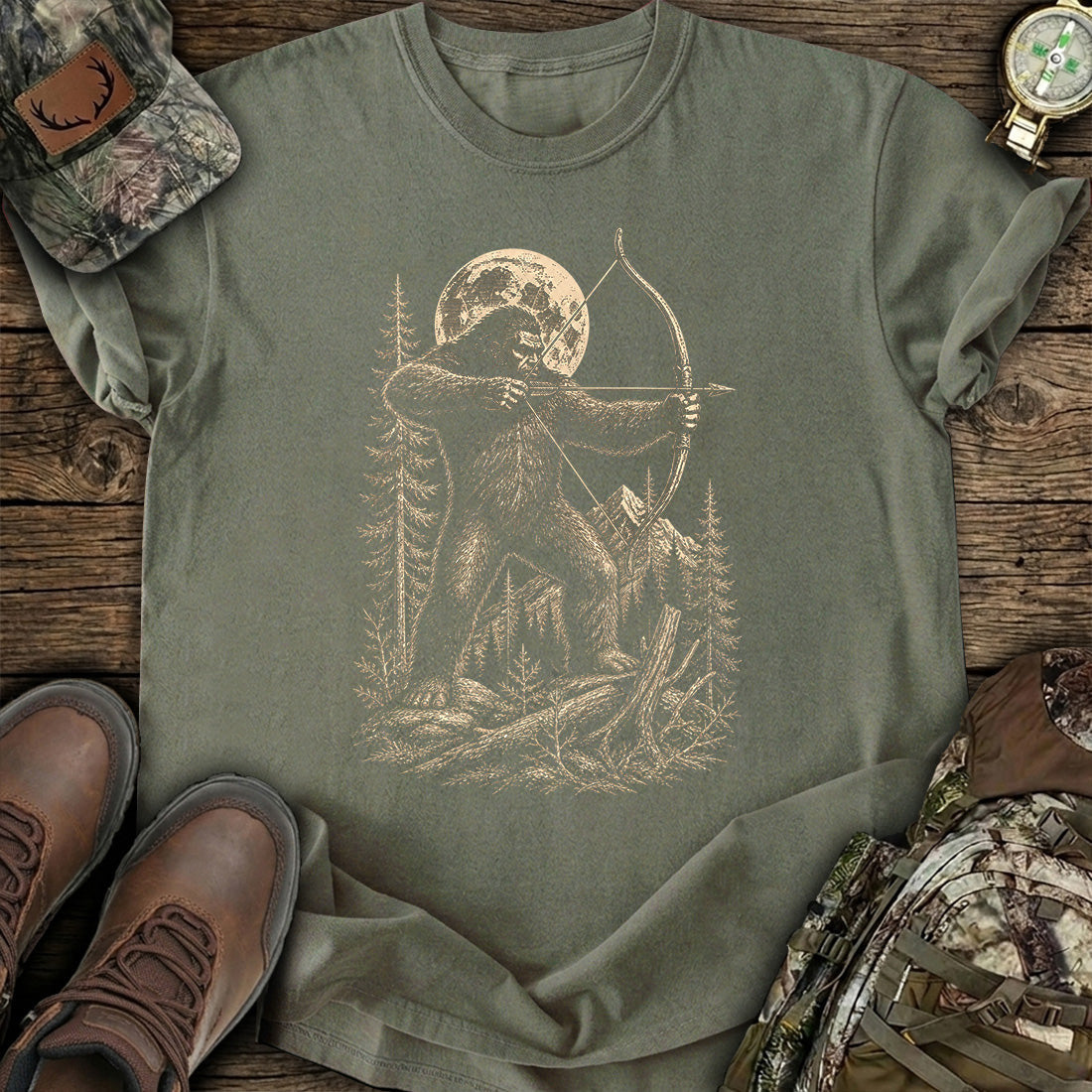 Bigfoot Archer Hunting T-Shirt