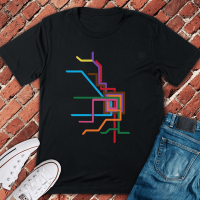 CTA Brushstrokes T-Shirt - Chicago Graphic Tee - Gift for Chicago Lovers - Unisex