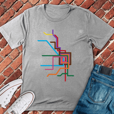 CTA Brushstrokes T-Shirt - Chicago Graphic Tee - Gift for Chicago Lovers - Unisex