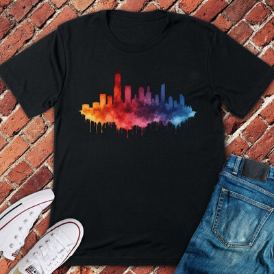 Chicago Rainbow Skyline T-Shirt Gift For Chicago Lovers - Unisex Graphic Tee