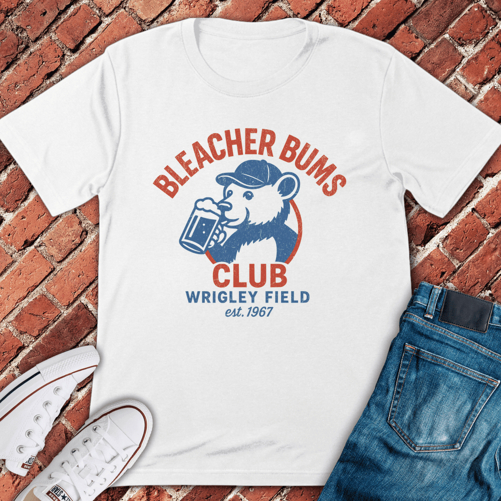 Bleacher Bums Club T-Shirt Gift For Chicago Lovers - Unisex Graphic Tee