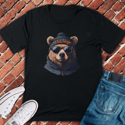 Beanie Bear Vibes T-Shirt Gift For Chicago Lovers - Unisex Graphic Tee