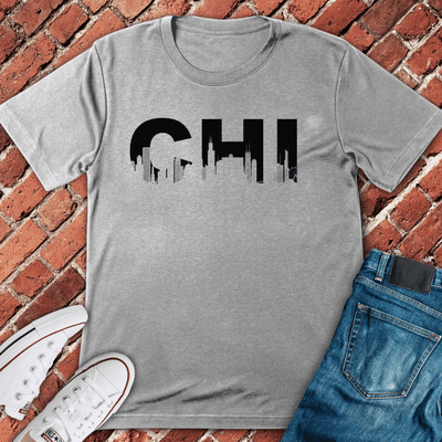 CHI Skyline T-Shirt Gift For Chicago Lovers - Unisex Graphic Tee