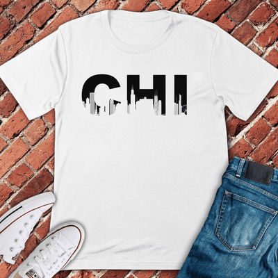 CHI Skyline T-Shirt Gift For Chicago Lovers - Unisex Graphic Tee