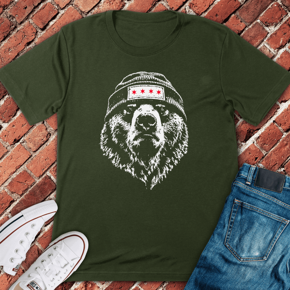 CHI Town Beanie T-Shirt Gift For Chicago Lovers - Unisex Graphic Tee