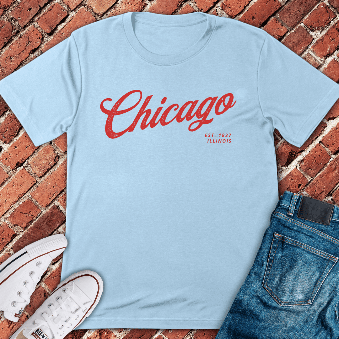 Oldschool Chicago T-Shirt Gift For Chicago Lovers - Unisex Graphic Tee
