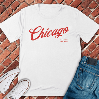 Oldschool Chicago T-Shirt Gift For Chicago Lovers - Unisex Graphic Tee