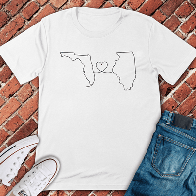 Florida Illinois T-Shirt Gift For Chicago Lovers - Unisex Graphic Tee