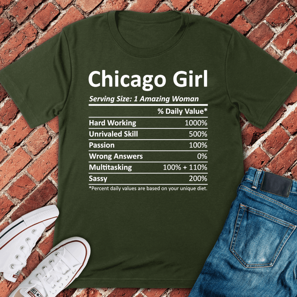 Chicago Girl Facts T-Shirt Gift For Women - Graphic Tee