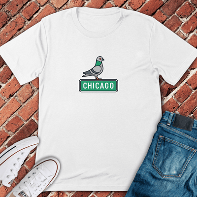Chicago Pigeon T-Shirt Gift For Chicago Lovers - Unisex Graphic Tee