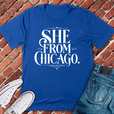 She From Chicago T-Shirt Gift For Women - Graphic Tee