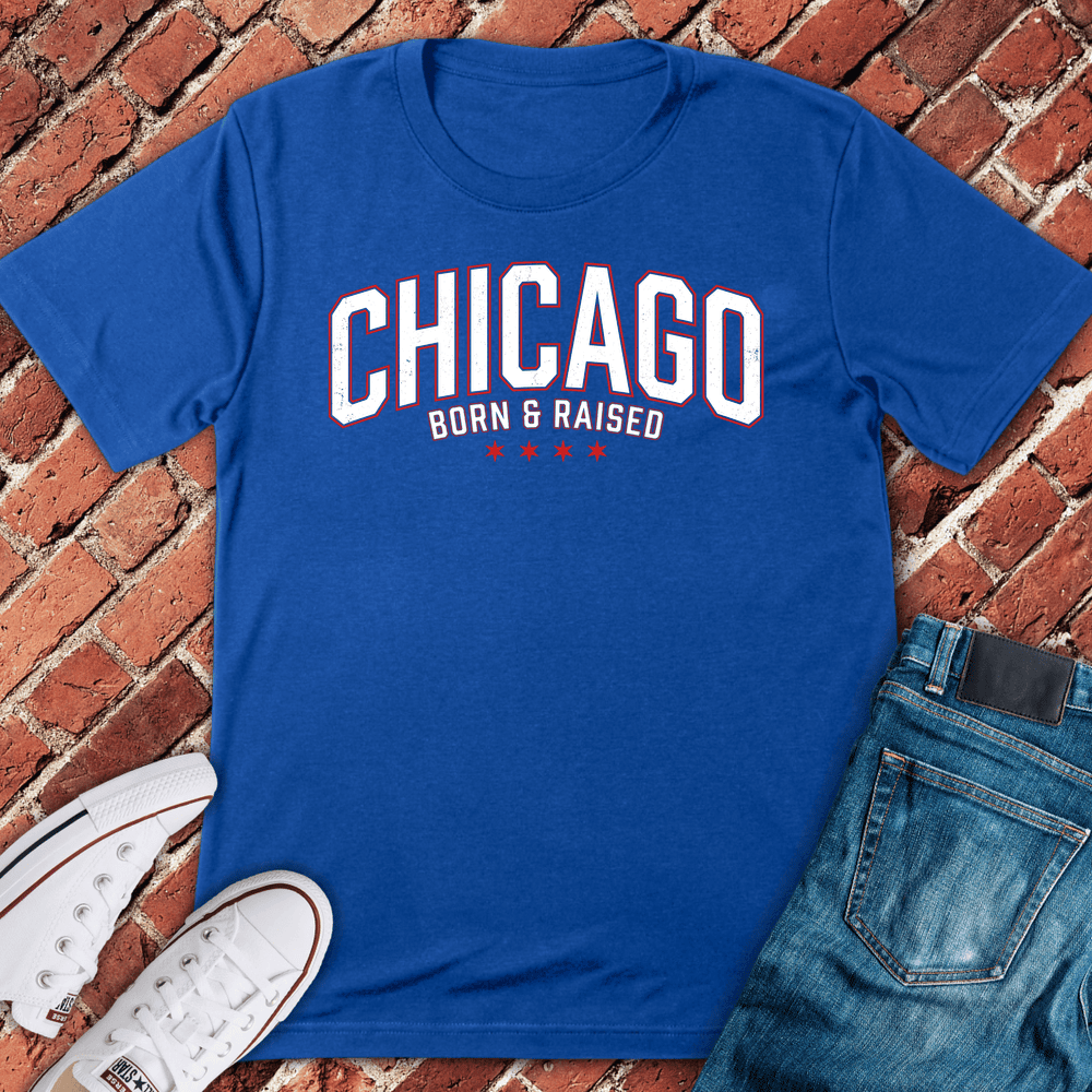 CHI Born Raised T-Shirt Gift For Chicago Lovers - Unisex Graphic Tee