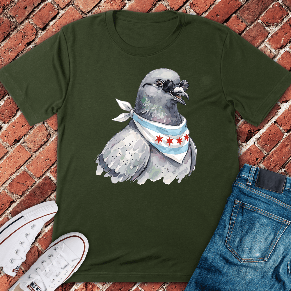 CHI Pigeon Drip T-Shirt Gift For Chicago Lovers - Unisex Graphic Tee