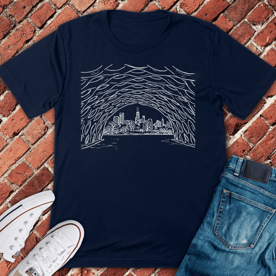 Chicago Skyline Tunnel T-Shirt Gift For Chicago Lovers - Unisex Graphic Tee