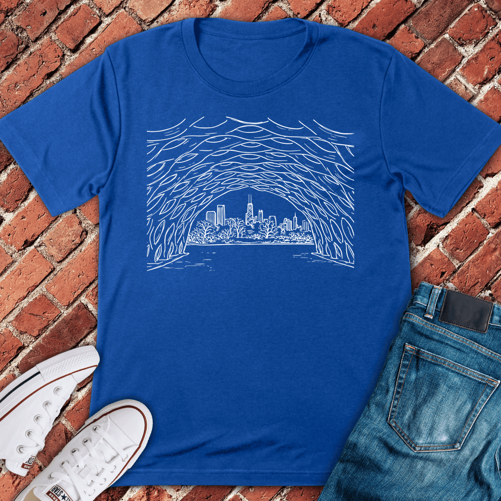 Chicago Skyline Tunnel T-Shirt Gift For Chicago Lovers - Unisex Graphic Tee