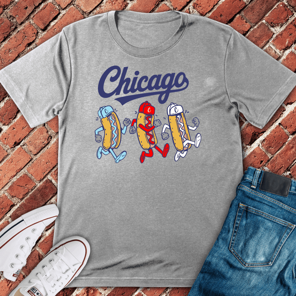 Chicago Dog Dash T-Shirt Gift For Chicago Lovers - Unisex Graphic Tee