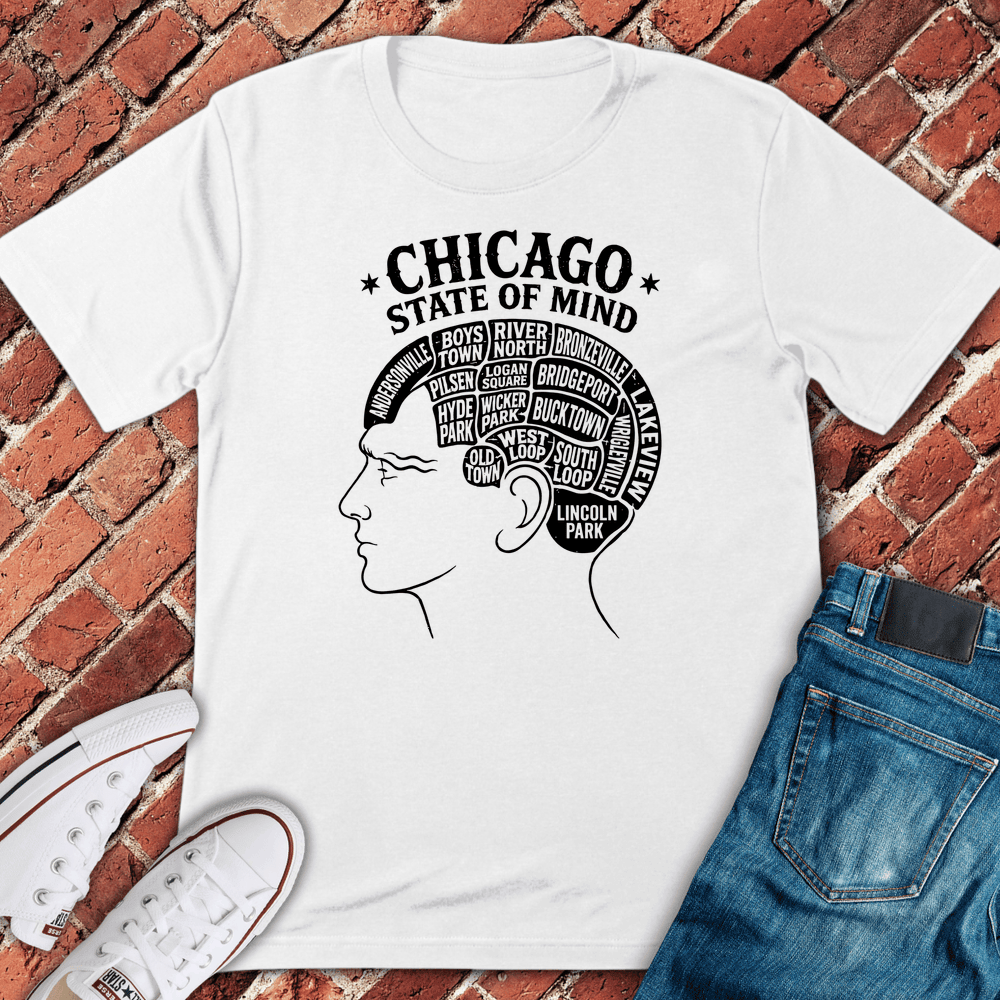 CHI State Of Mind T-Shirt Gift For Chicago Lovers - Unisex Graphic Tee