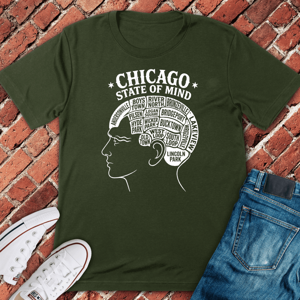 CHI State Of Mind T-Shirt Gift For Chicago Lovers - Unisex Graphic Tee