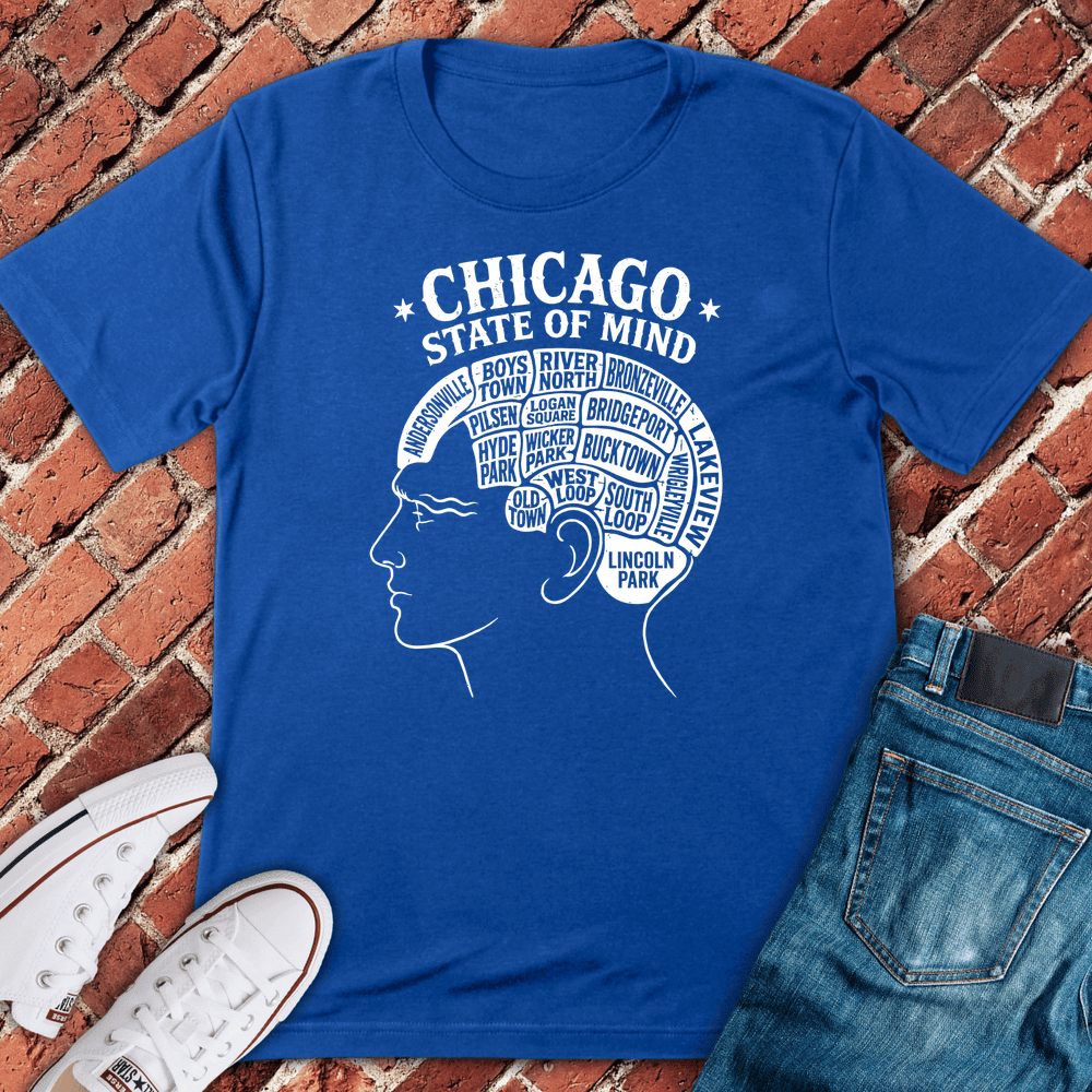CHI State Of Mind T-Shirt Gift For Chicago Lovers - Unisex Graphic Tee
