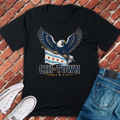 CHI Town Eagle T-Shirt Gift For Chicago Lovers - Unisex Graphic Tee