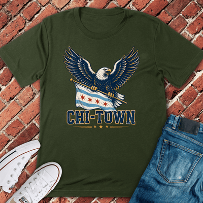 CHI Town Eagle T-Shirt Gift For Chicago Lovers - Unisex Graphic Tee
