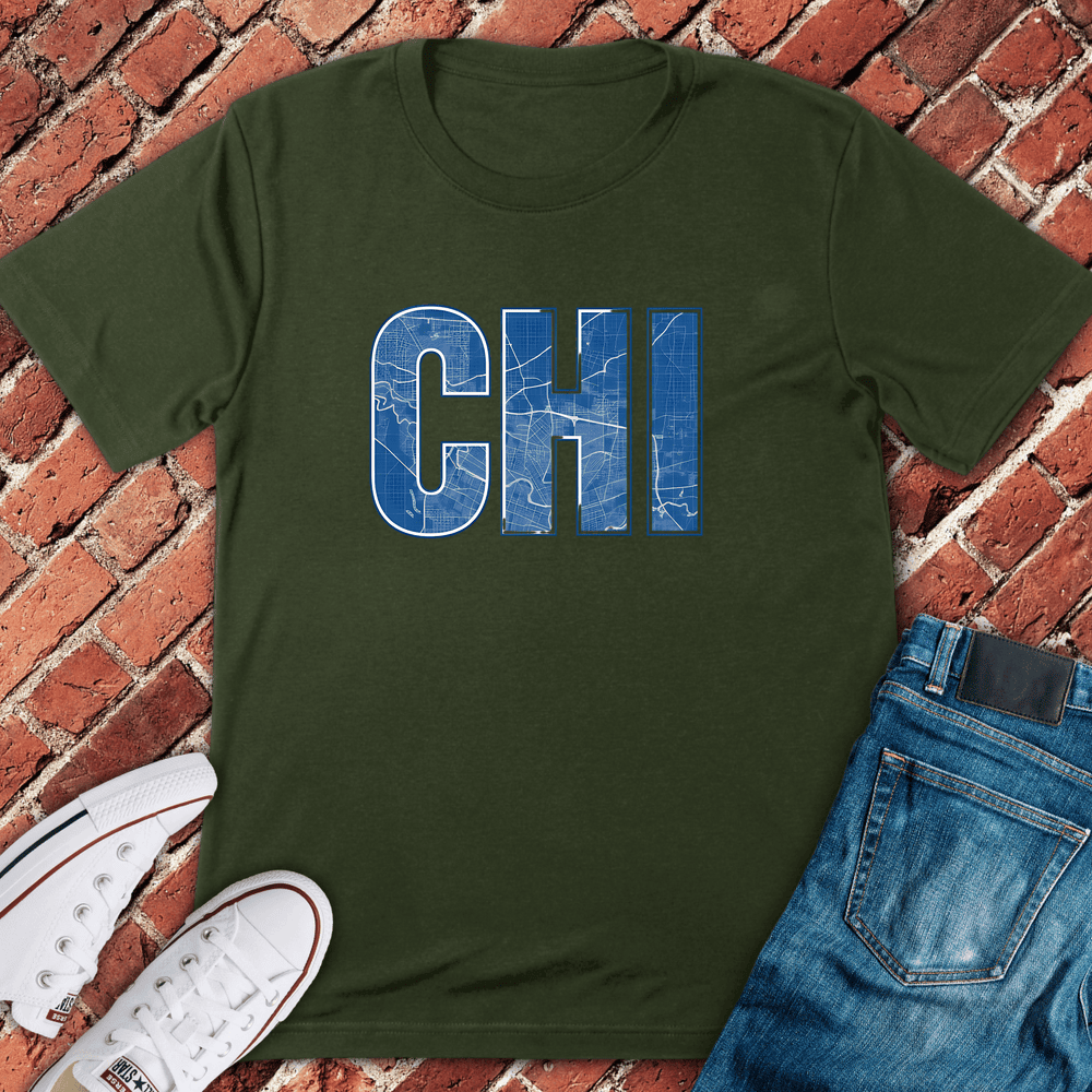 Big Bold CHI T-Shirt Gift For Chicago Lovers - Unisex Graphic Tee
