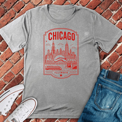 Chicago Emblem T-Shirt Gift For Chicago Lovers - Unisex Graphic Tee