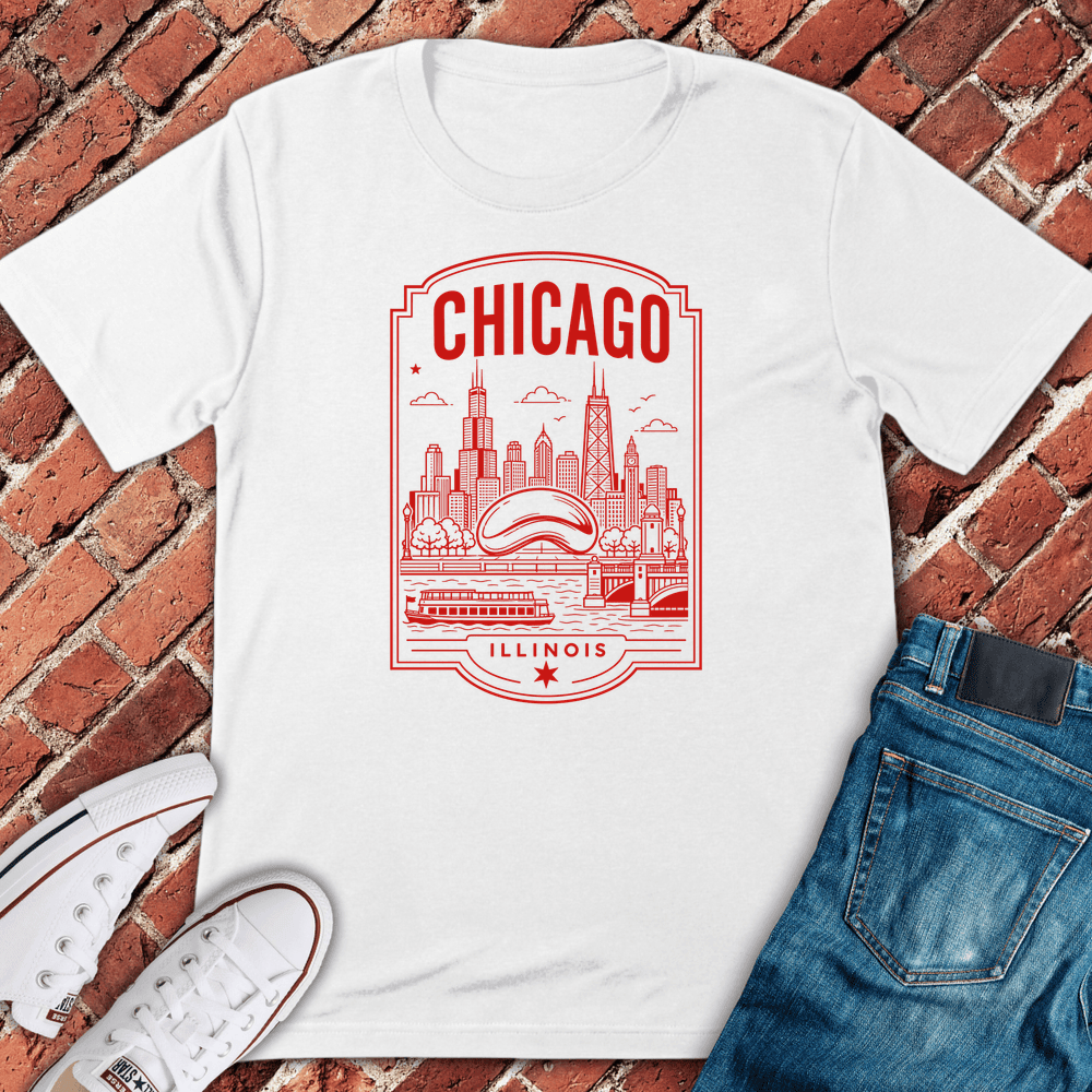 Chicago Emblem T-Shirt Gift For Chicago Lovers - Unisex Graphic Tee