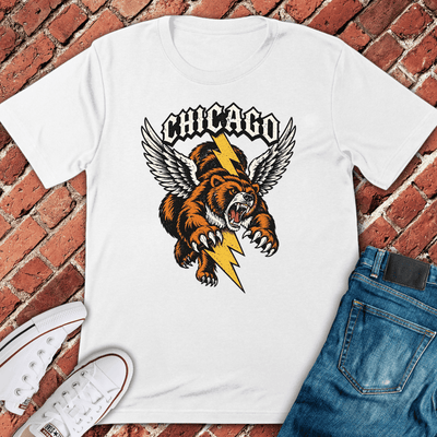 Chicago Bear Bolt T-Shirt Gift For Chicago Lovers - Unisex Graphic Tee