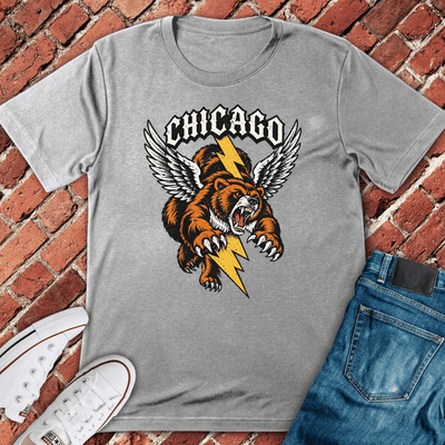 Chicago Bear Bolt T-Shirt Gift For Chicago Lovers - Unisex Graphic Tee