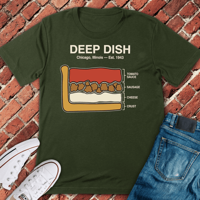 Deep Dish Legend T-Shirt Gift For Chicago Lovers - Unisex Graphic Tee