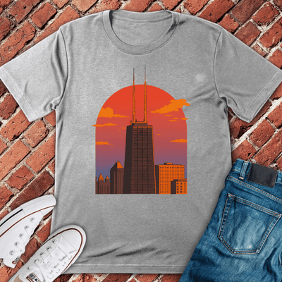 Chicago Sunset Tower T-Shirt Gift For Chicago Lovers - Unisex Graphic Tee