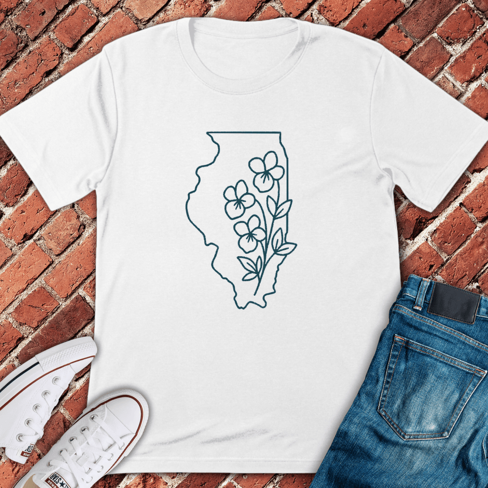 Blooming Illinois T-Shirt Gift For Chicago Lovers - Unisex Graphic Tee