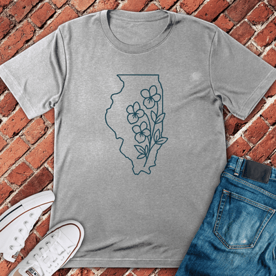 Blooming Illinois T-Shirt Gift For Chicago Lovers - Unisex Graphic Tee