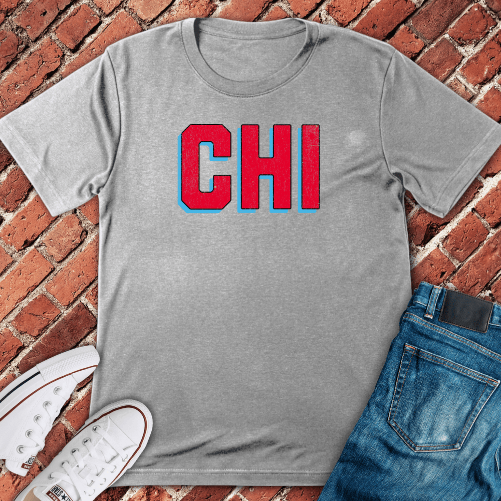 CHI Primary Initials T-Shirt Gift For Chicago Lovers - Unisex Graphic Tee