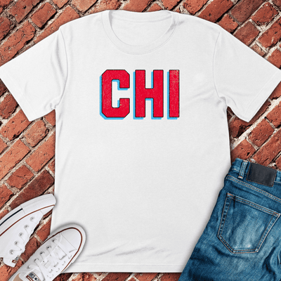 CHI Primary Initials T-Shirt Gift For Chicago Lovers - Unisex Graphic Tee