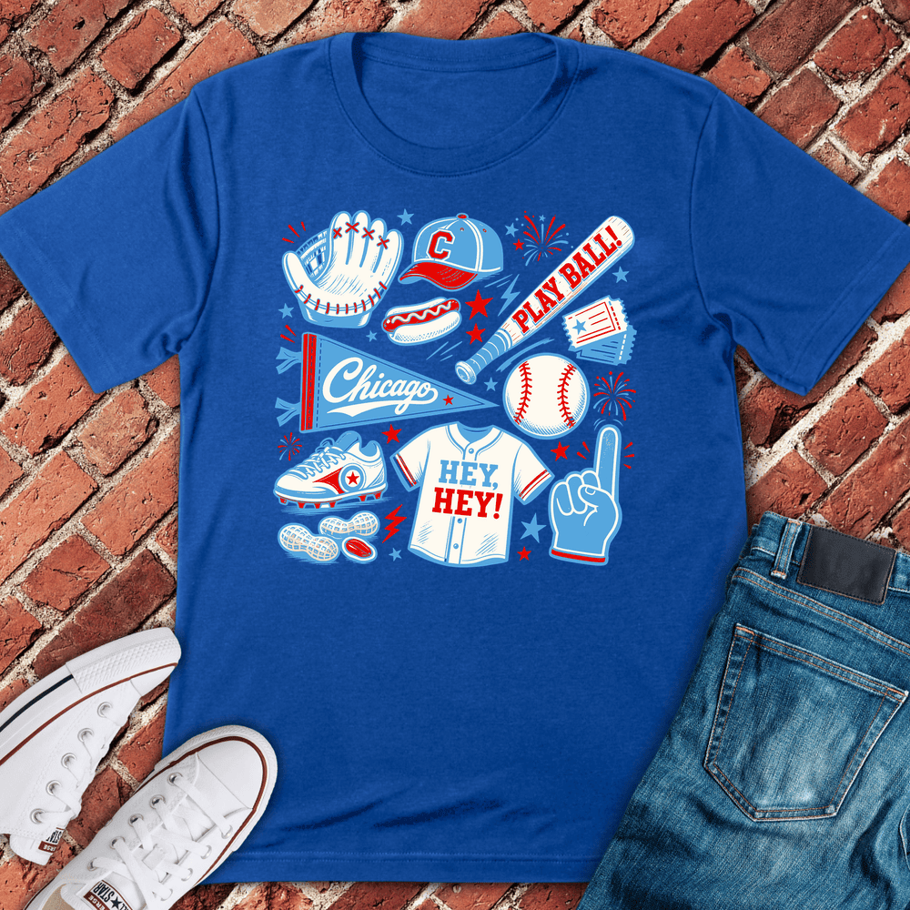 CHI Play Ball T-Shirt Gift For Chicago Lovers - Unisex Graphic Tee