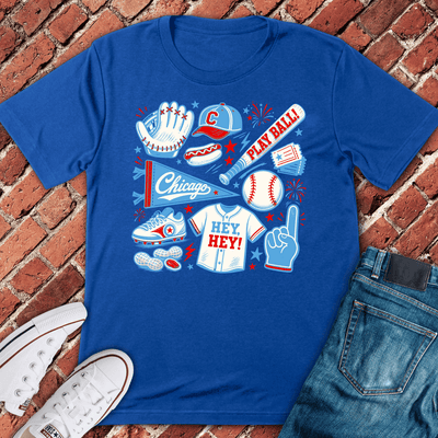 CHI Play Ball T-Shirt Gift For Chicago Lovers - Unisex Graphic Tee
