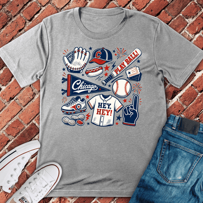 CHI Play Ball T-Shirt Gift For Chicago Lovers - Unisex Graphic Tee